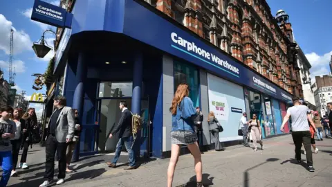 Getty Images Carphone Warehouse store on Tottenham Court Road