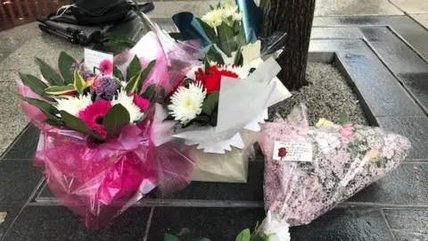 Floral tributes to Ava White