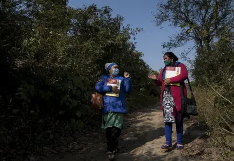 Mansi Thapliyal Health activists Seema Pal and Rama Negi