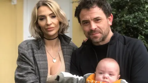 BBC May and Oli Hopson-Ward with their baby Arthur