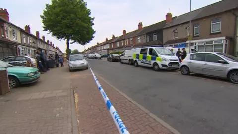 The scene in Aubrey Road