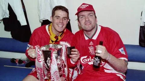 Getty Images Neil Ruddock with Jamie Redknapp