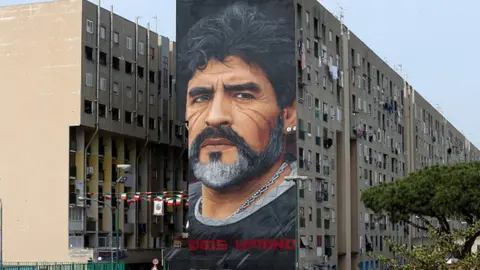 Getty Images A mural of Maradona