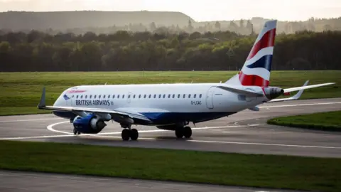 Bloomberg BA plane at Edinburgh