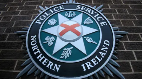 The PSNI emblem consists of St. Patrick's saltire, and six symbols: The Scales of Justice, a crown, a torch, a harp, a shamrock and a laurel leaf.