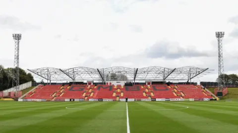 A view of one of the stands at Gateshead International Stadium