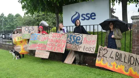 Connal Hughes Protest outside SSE's offices in Perth