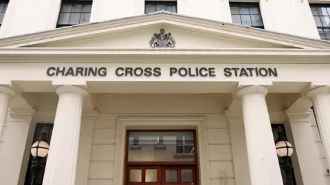 EPA The main entrance of Charing Cross police station in central London.