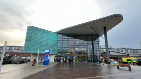 Outside view of the Royal Derby Hospital
