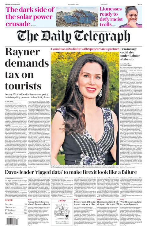  "Rayner demands tax on tourists".
