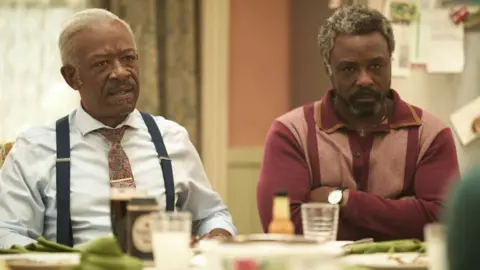 Lennie James and Ariyon Bakare seen in Mr Loverman