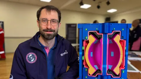 STEP's Michael Lord demonstrates fusion with a model tokamak