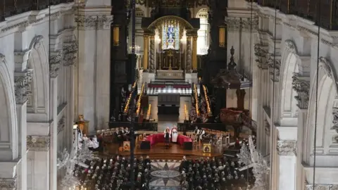 Reuters A view of inside St Paul's Cathedral during the confirmation ceremony