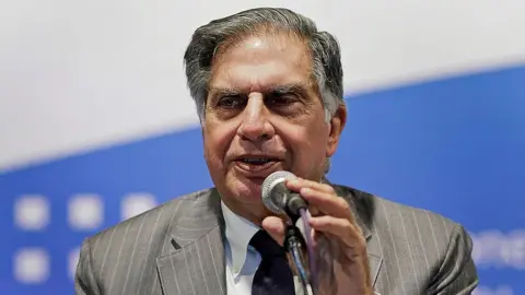 Ratan Tata, chairman of Tata Group, speaks during the Tata Steel Ltd. annual general meeting in Mumbai, India, on Tuesday, Aug. 14, 2012. 