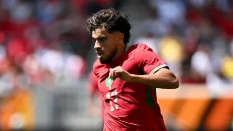 Abde Ezzalzouli playing for Morocco