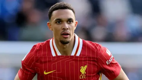 Trent Alexander-Arnold playing for Liverpool
