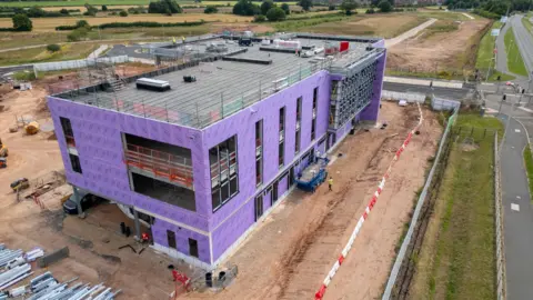 Construction site from air