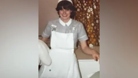 East Kent Hospitals NHS Trust An old photo of a nurse in the 1980s.