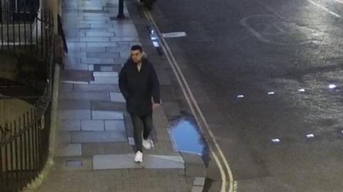 The CCTV image of the wanted man