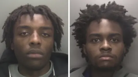 Custody photos of Richile Vangu and Oluwatobiloba Akinrinola