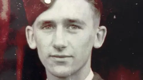 Archive family photo of Jeff Brown during World War Two. He is wearing his RAF uniform.