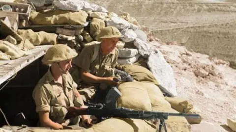Royal Leicestershire Regiment soldiers during the defence of Tobruk in North Africa