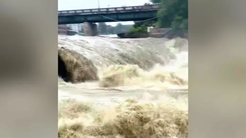 Winooski River severely swollen