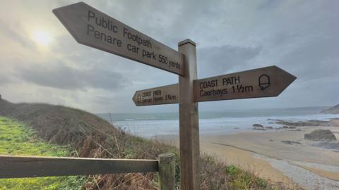 Sign on the South West Coast Path