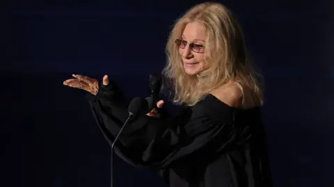 Getty Images Barbra Streisand performs onstage during the 98th Oscars at Dolby Theatre on March 15, 2026 in Hollywood, California