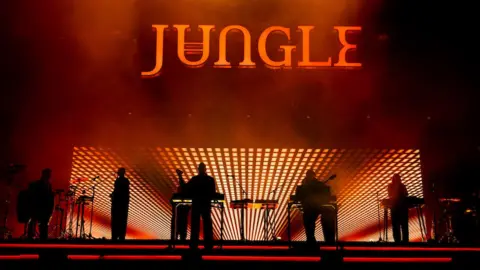 Jungle performing on West Holts