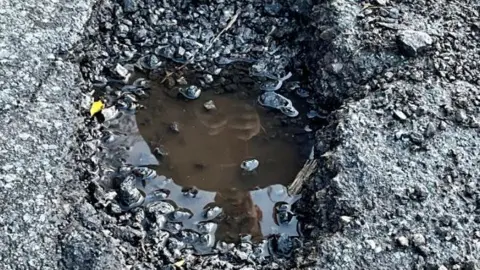 Pothole in Cardiff