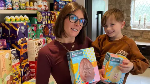 Five year-old Harris and his mum Laura