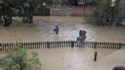 Ness Rodgers Debenham flooding during Storm Babet