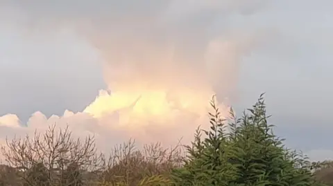 A threatening-looking cloud looms on the horizon near Bristol