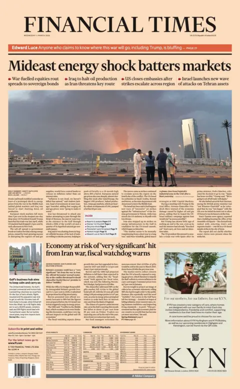  “Mideast energy shock batters markets”.