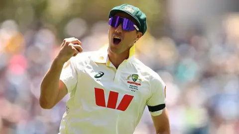 Pat Cummins celebrates