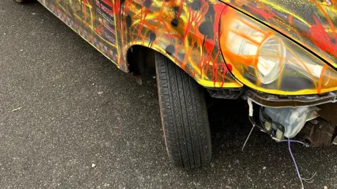 BCH Road Policing Unit A car stopped by police in Watford 