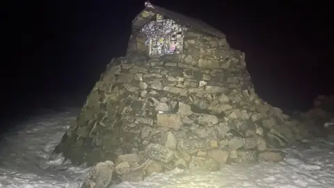 downtherapids A shelter on Ben Nevis