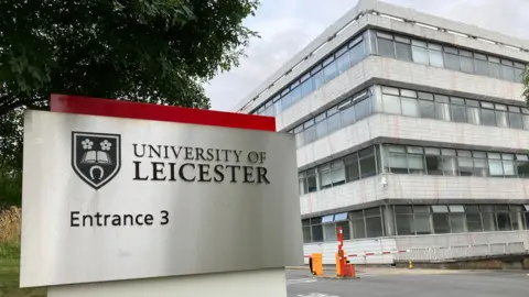 The Adrian Building by Entrance 3 to the University of Leicester campus, on University Road, Leicester 