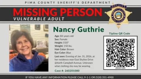 A mission person poster with Nancy Guthrie's image