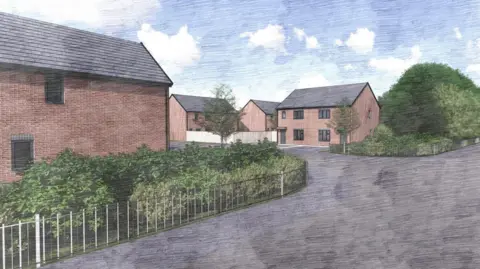 A drawing of the proposed homes