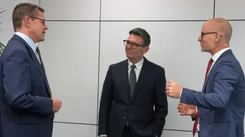 PA Media As well as Andy Burnham Rhun ap Iorwerth also met new Welsh Secretary Stephen Kinnock