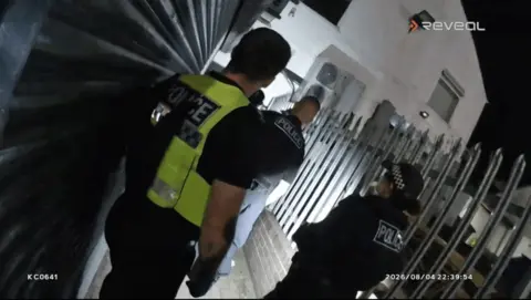 Moment illegal gambling venue in Sheffield is raided
