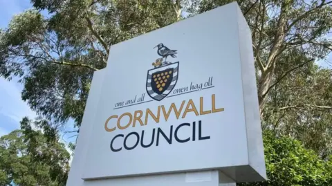 BBC Cornwall Council sign