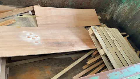 Government of Jersey Unused wood in the skip