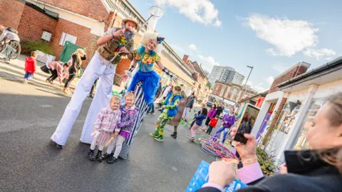 Children enjoying the event in Sneinton