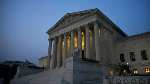 Getty Images The US Supreme Court at dusk.