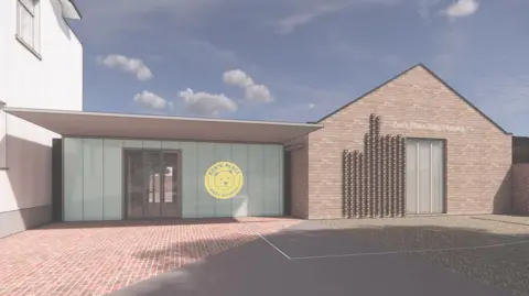 A CGI rendering of what a new hospice at Hayman's Green in West Derby, Liverpool, could look like