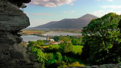 A view of the Mourne Mountains Northern Ireland from Dundrum Castle