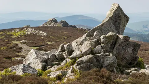 Getty Images A rock formaption in Stiperstones Nature Reserve, Shropshire